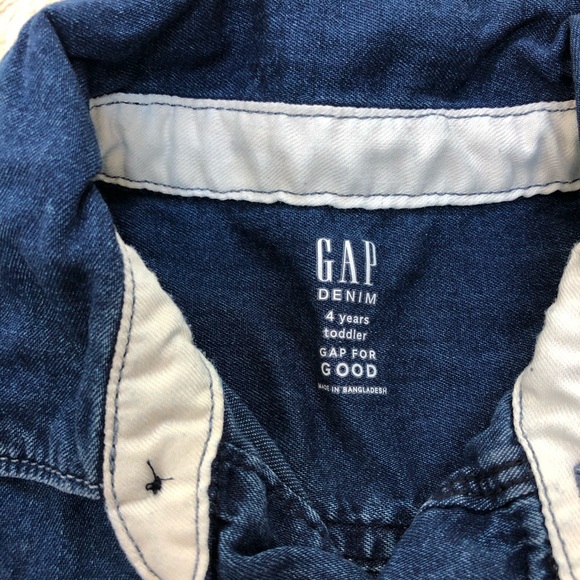 Gap boys denim shirt button down size 4 yrs - Picture 3 of 5